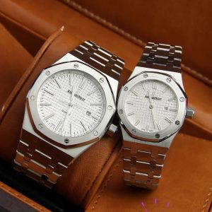 ست ساعت اودمار پیگه AP نقره ای صفحه سفید